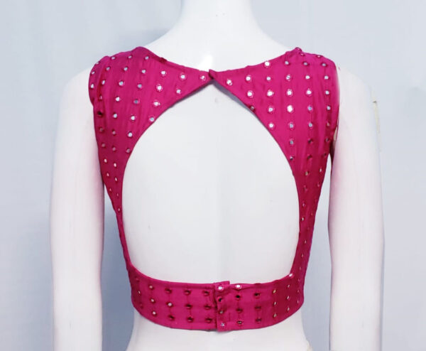 Hot Pink Color Rayon Blouse - Image 2