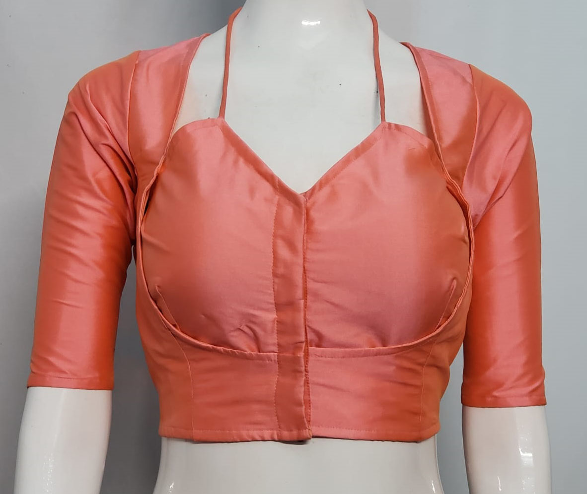 Peach Color Samo Silk Blouse
