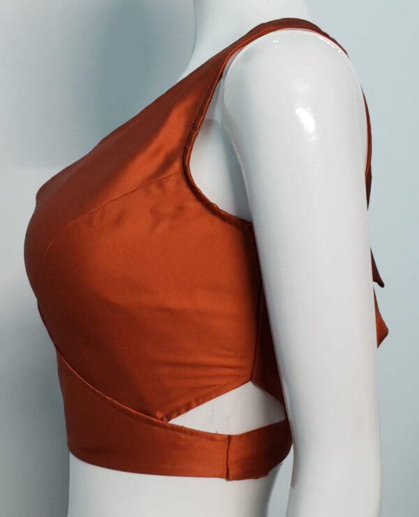 Rust Color Samo Silk Blouse - Image 3