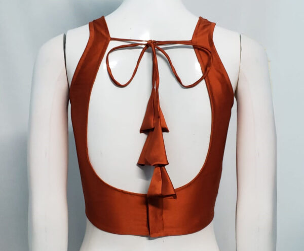 Rust Color Samo Silk Blouse - Image 2