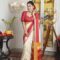 Off-White Color Silk Saree