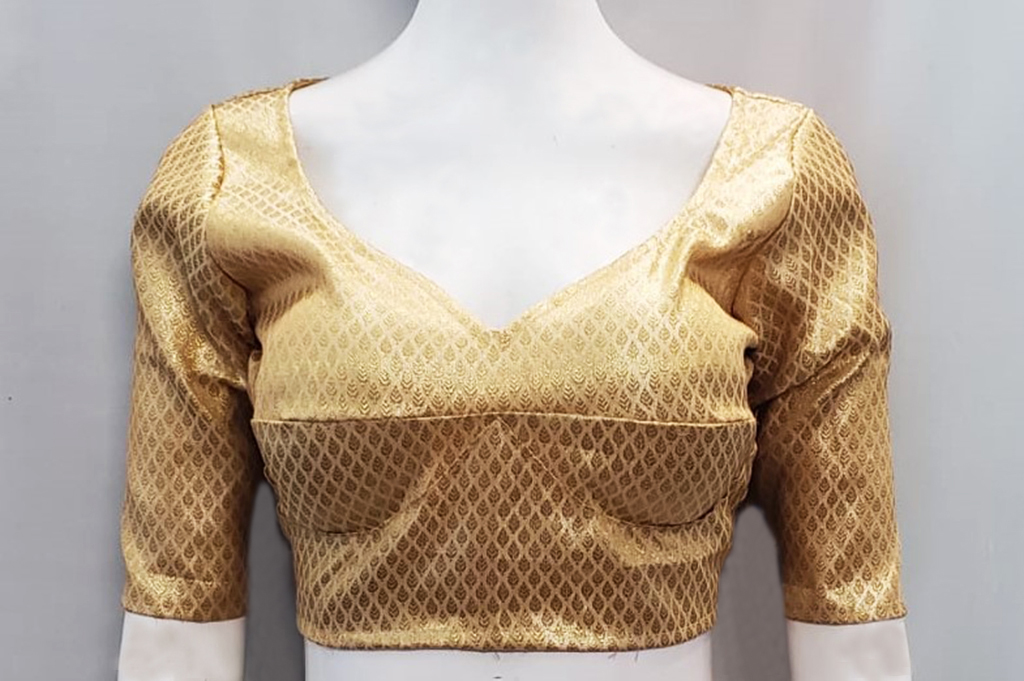 Golden Color Brocade Blouse