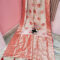 Red & White Bapta Tussar Saree