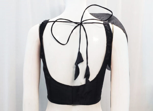 Black Color Organza Blouse - Image 2