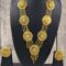 Gold Polish Long Necklace Set