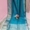 Cerulean Blue Color Katan Benarasi Saree