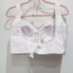 White Color Raw Silk Blouse - Image 2