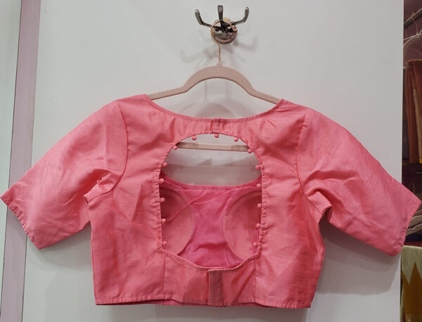 Georgia Peach Color Raw Silk Blouse - Image 2
