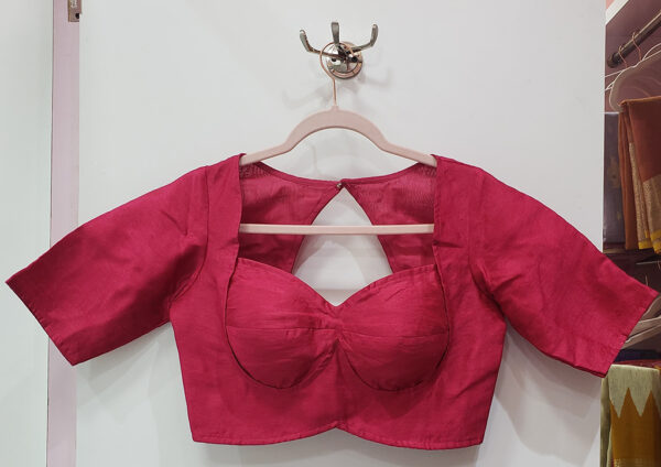 Magenta Color Raw Silk Blouse