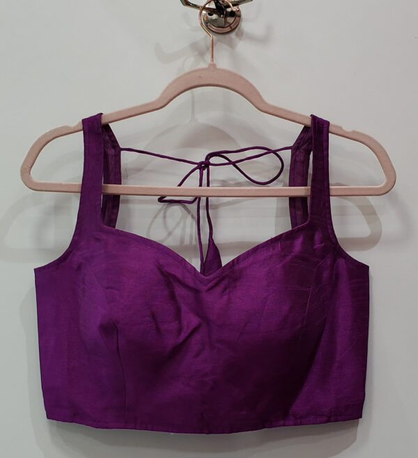 Purple Color Raw Silk Blouse