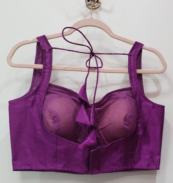 Purple Color Raw Silk Blouse - Image 2