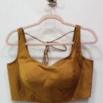 Dijon Mustard Color Raw Silk Blouse