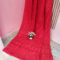 Cherry Red Color Cotton Jamdani Saree