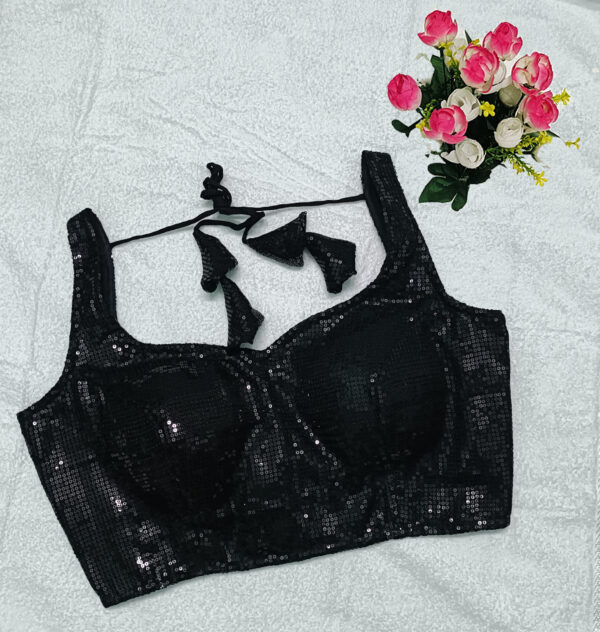 Black Color Sequin Blouse
