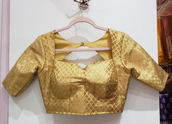 Golden Color Brocade Blouse