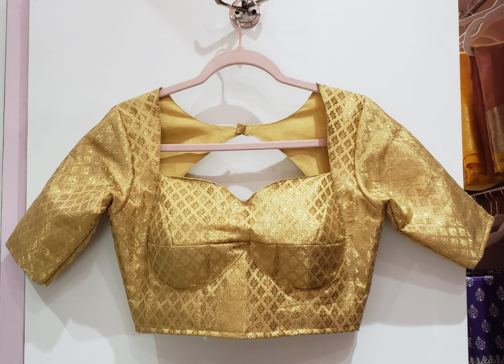Golden Color Brocade Blouse
