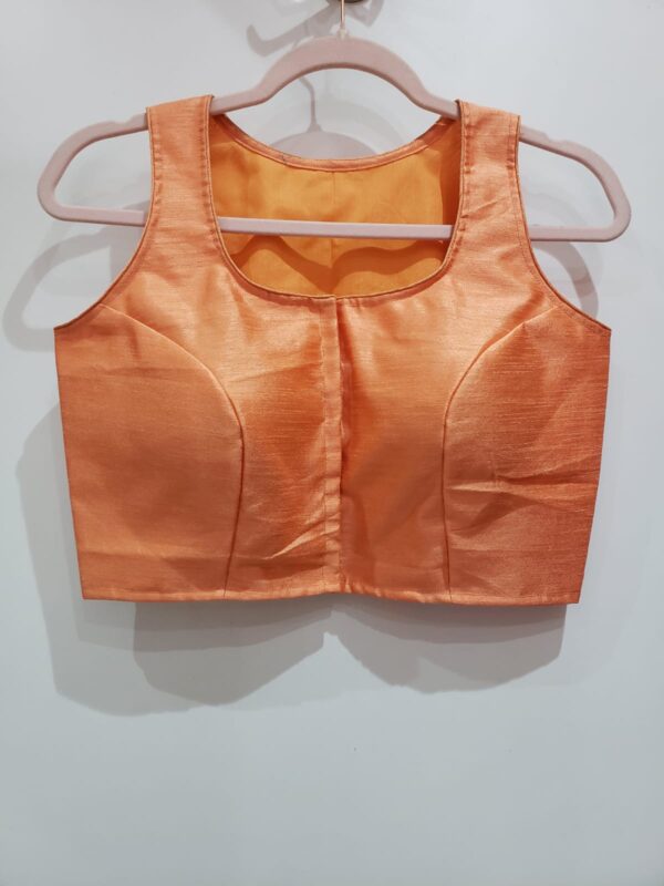 Orange Color Raw Silk Blouse