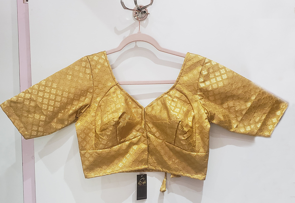 Golden Color Brocade Blouse
