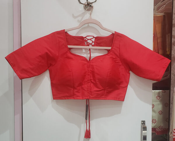 Red Color Samo Silk Blouse