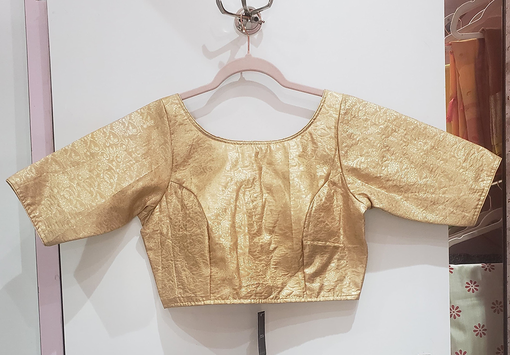 Golden Color Brocade Blouse