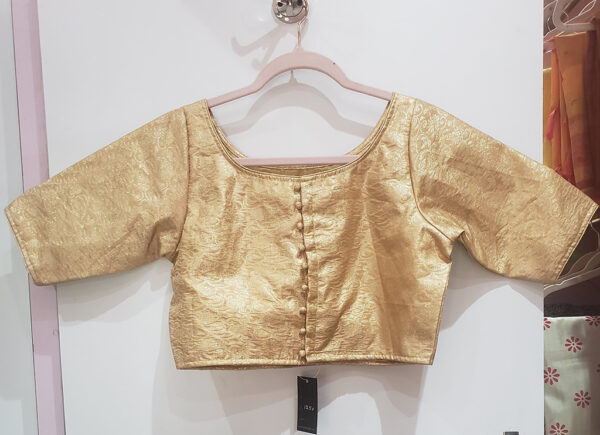 Golden Color Brocade Blouse - Image 2