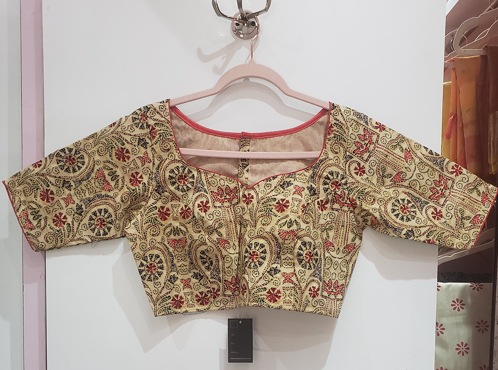 Off-White Multi Color Kantha Printed Blouse