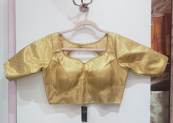 Golden Color Brocade Blouse