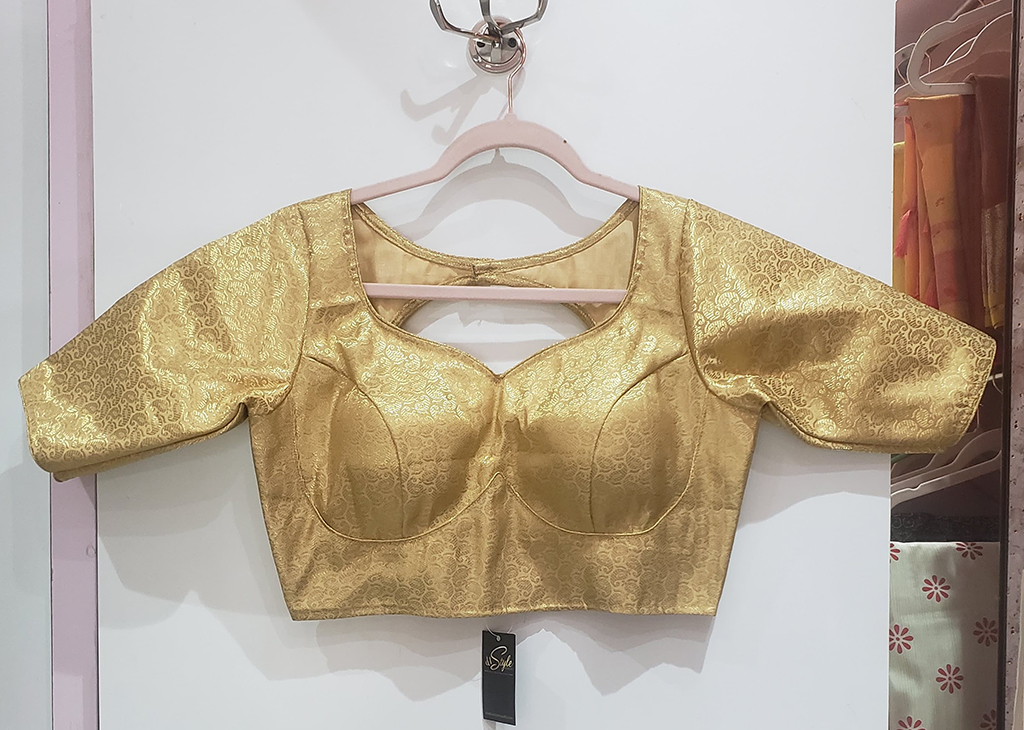 Golden Color Brocade Blouse