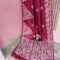 Magenta Color Printed Silk Saree