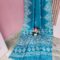 Sky Blue Color Printed Silk Saree