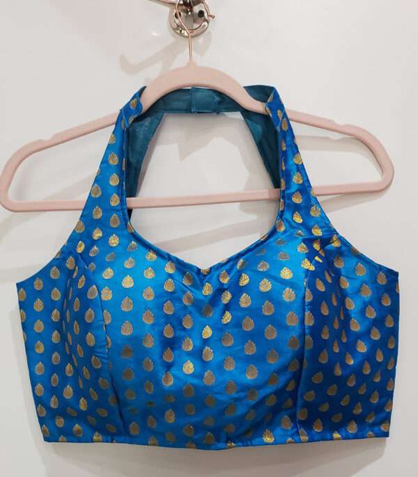 Blue Color Satin Benarasi Blouse