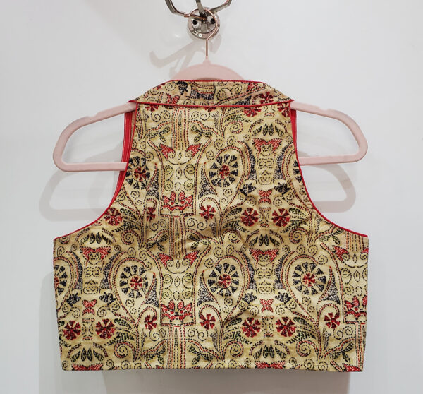 Off-White Multi Color Kantha Print Blouse - Image 2