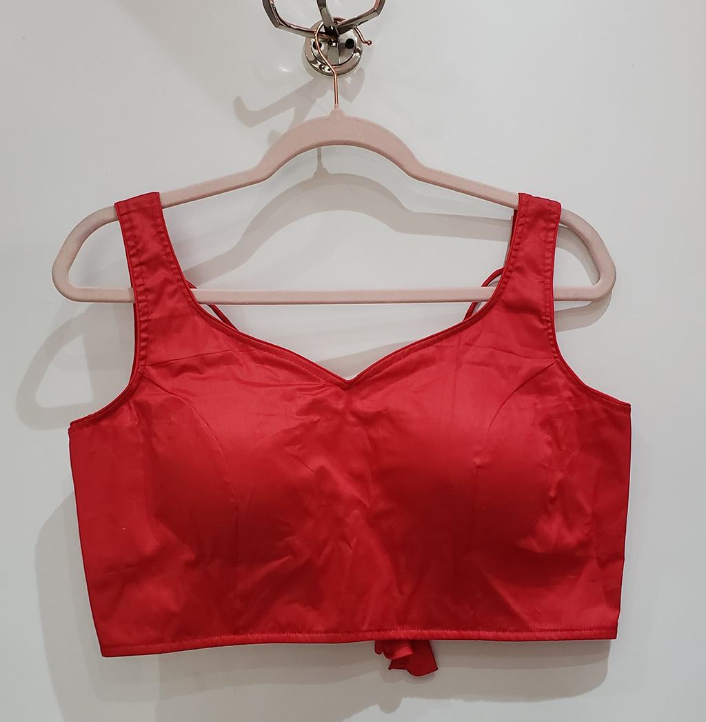 Red Color Samo Silk Blouse