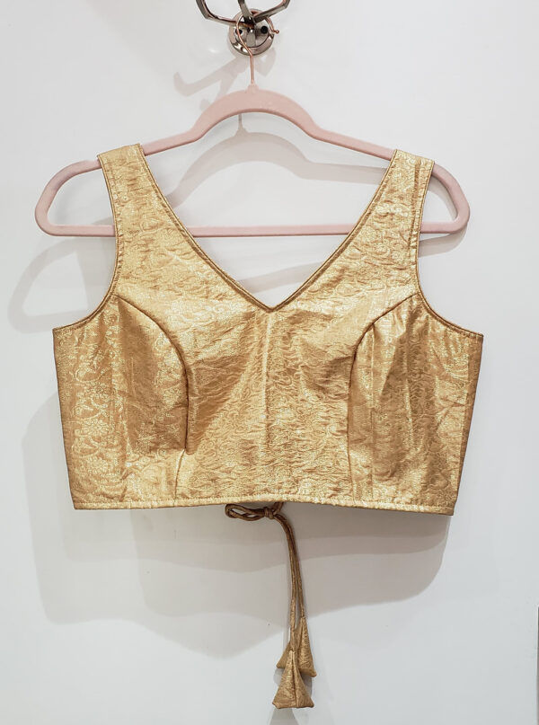 Golden Color Brocade Blouse