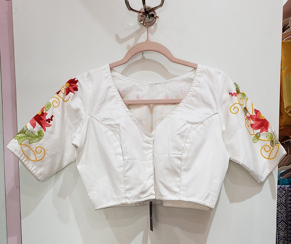 White Color Lambani Work Blouse