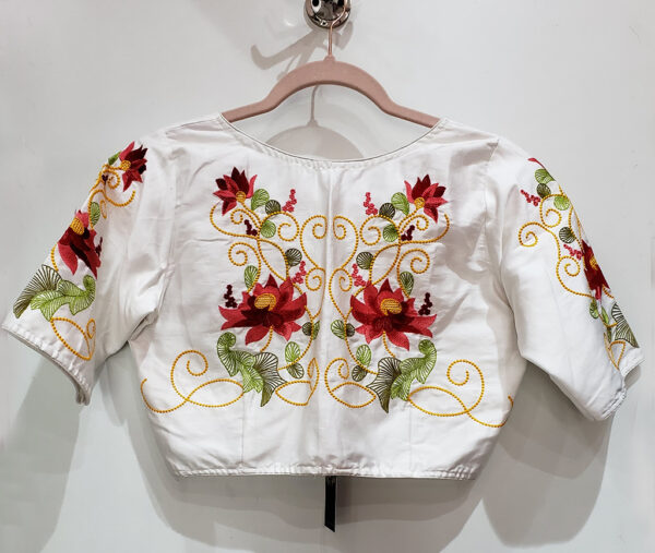 White Color Lambani Work Blouse - Image 2