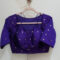 Purple Blue Color Taffeta Silk Blouse