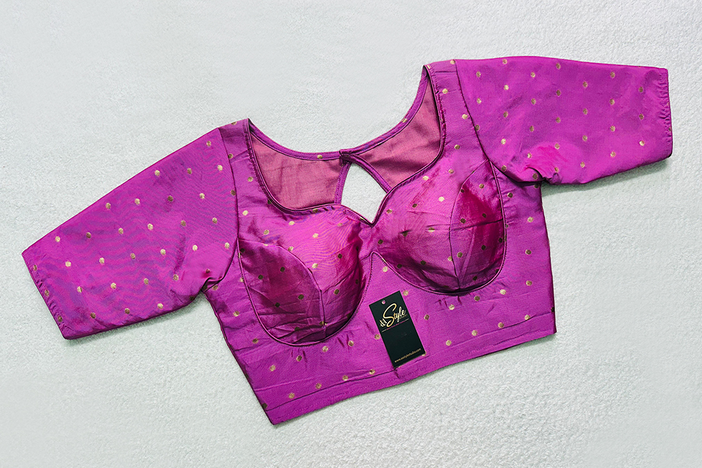 Pink Color Taffeta Silk Blouse