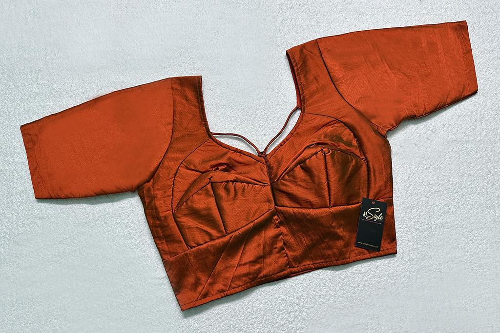 Rust Color Samo Silk Blouse