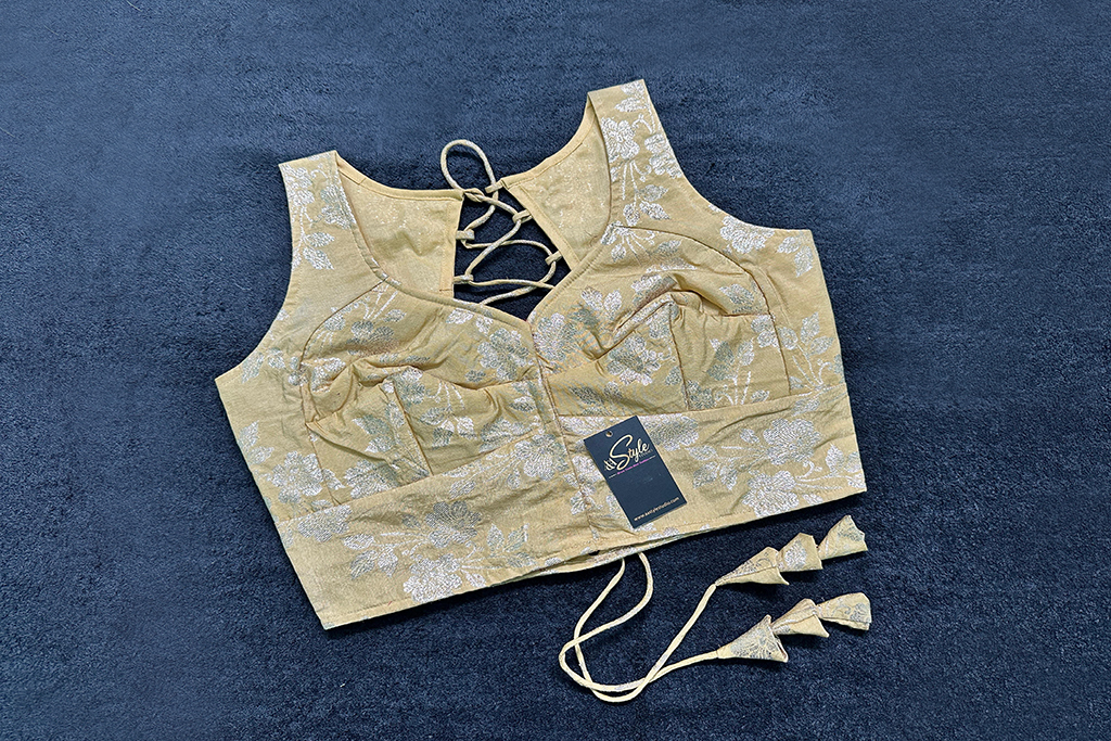 Golden Color Brocade Blouse