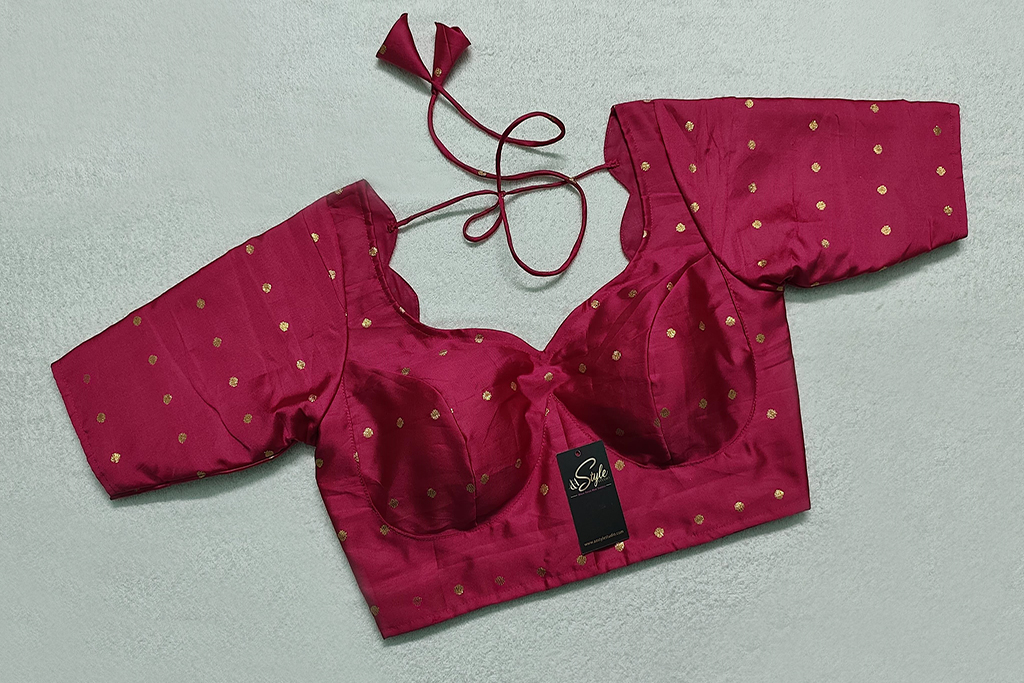 Pink Color Taffeta Silk Blouse