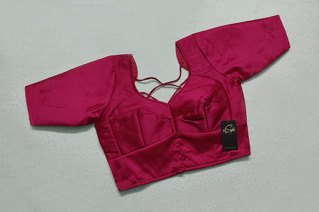 Magenta Color Samo Silk Blouse
