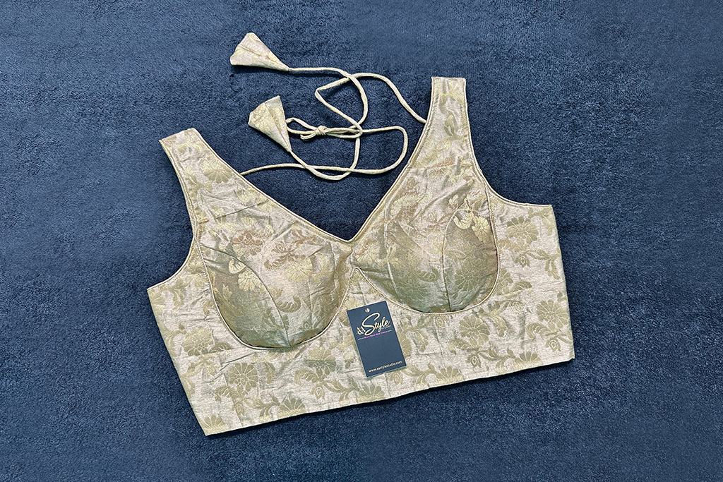 Golden Color Brocade Blouse