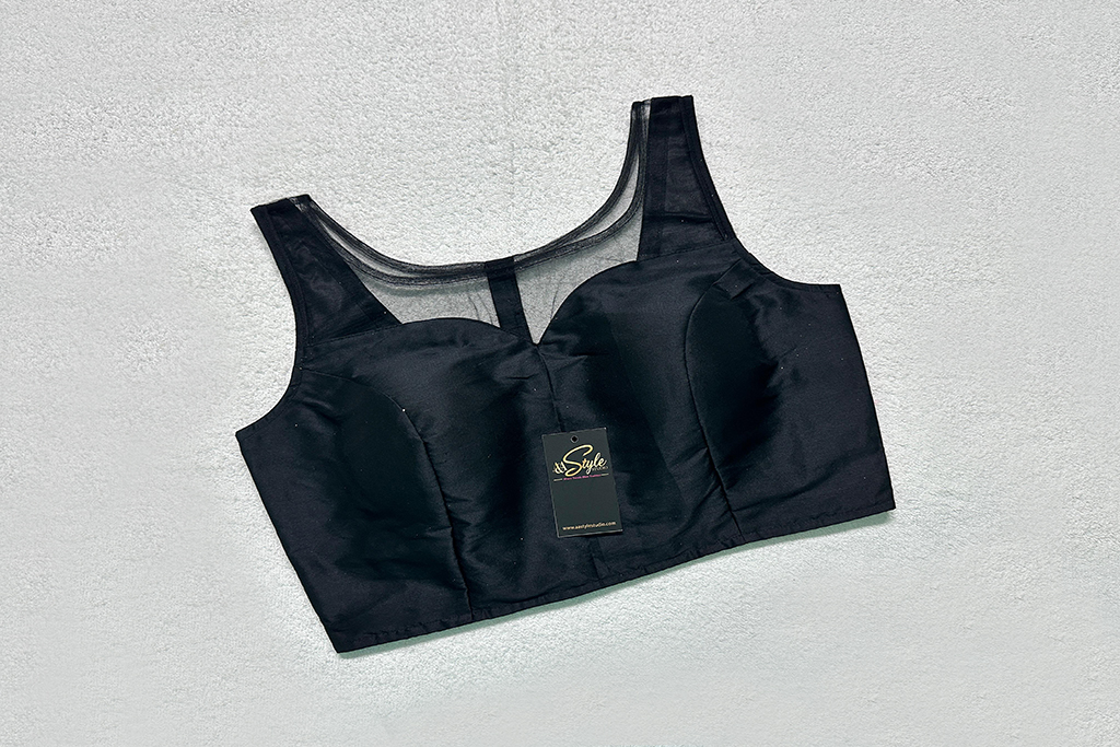 Black Color Samo Silk Blouse