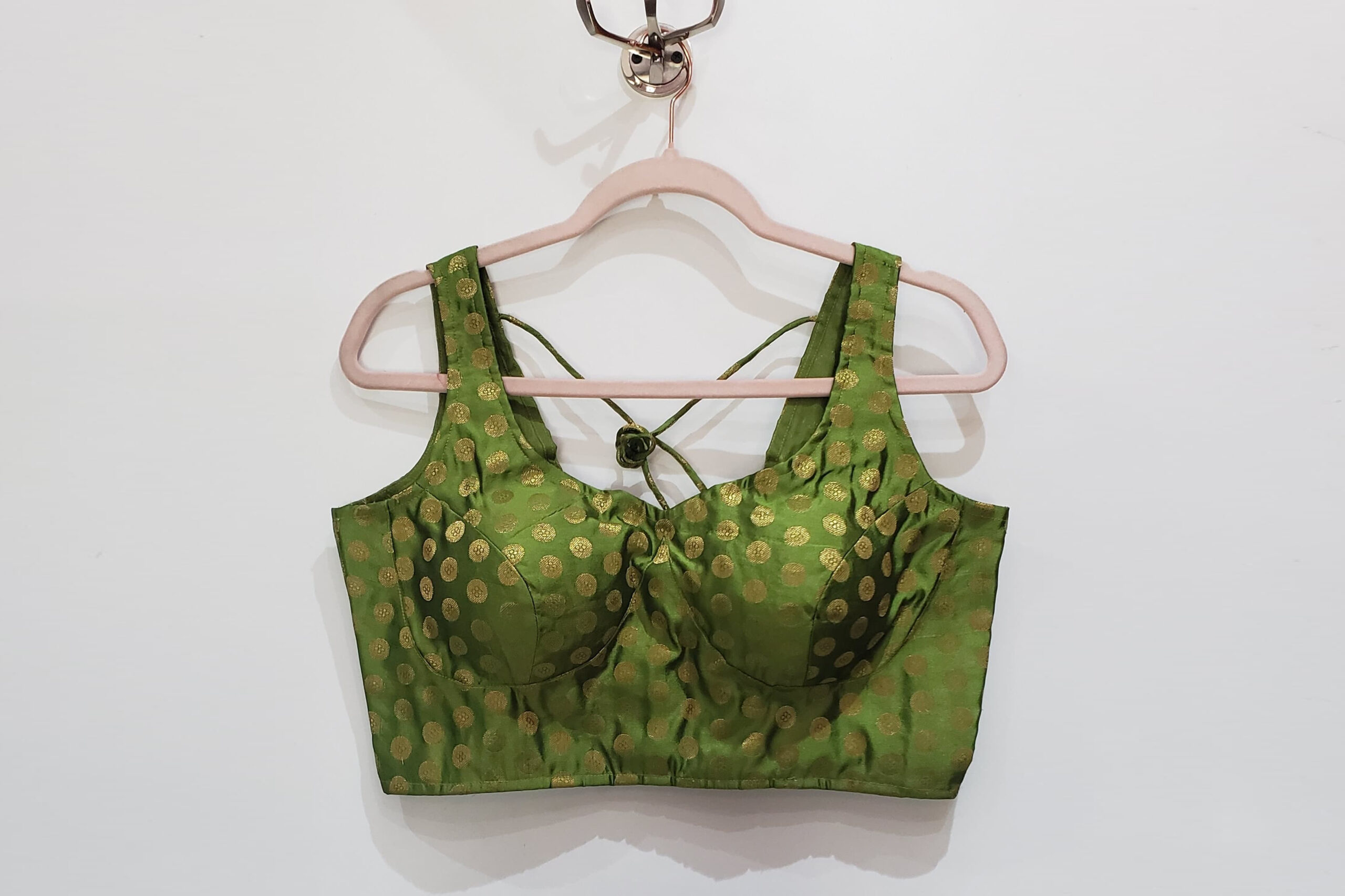 Green Color Brocade Blouse