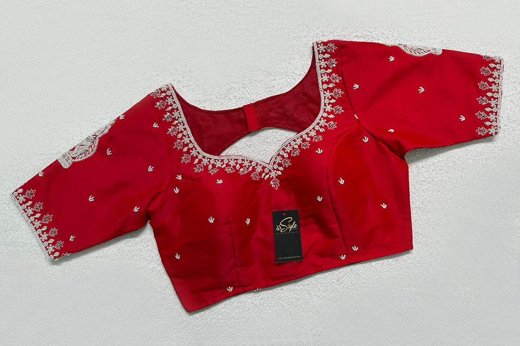 Red Color Hand Work  Blouse