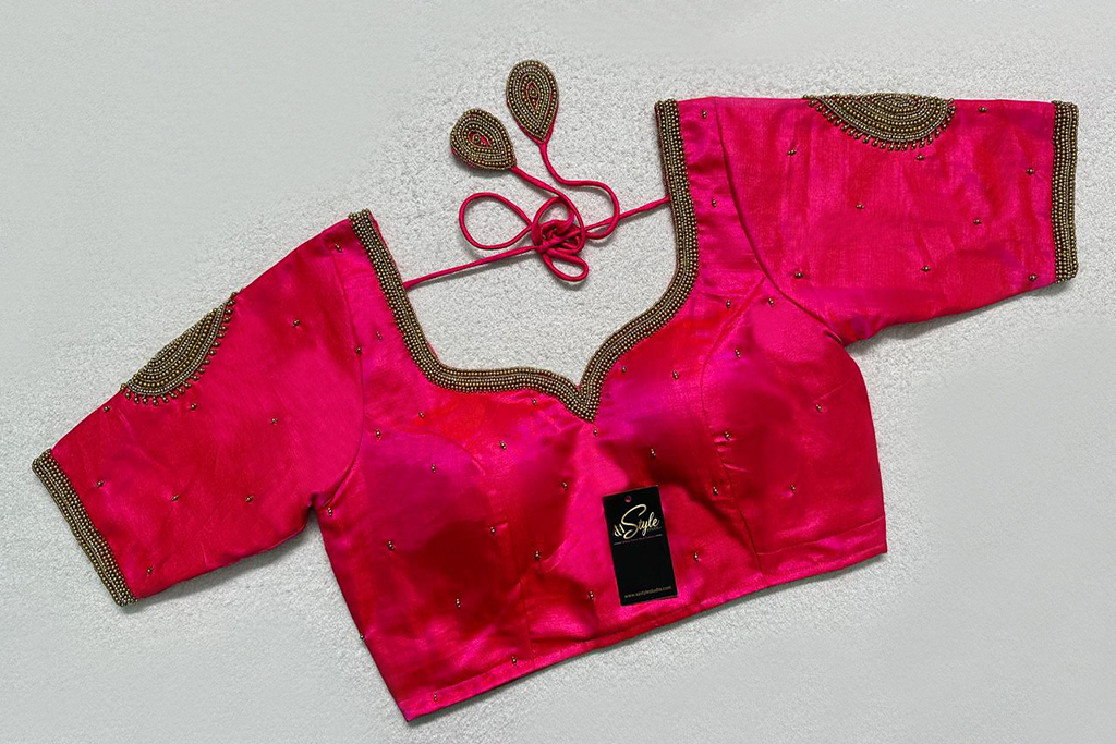 Pink Color Hand Work Blouse