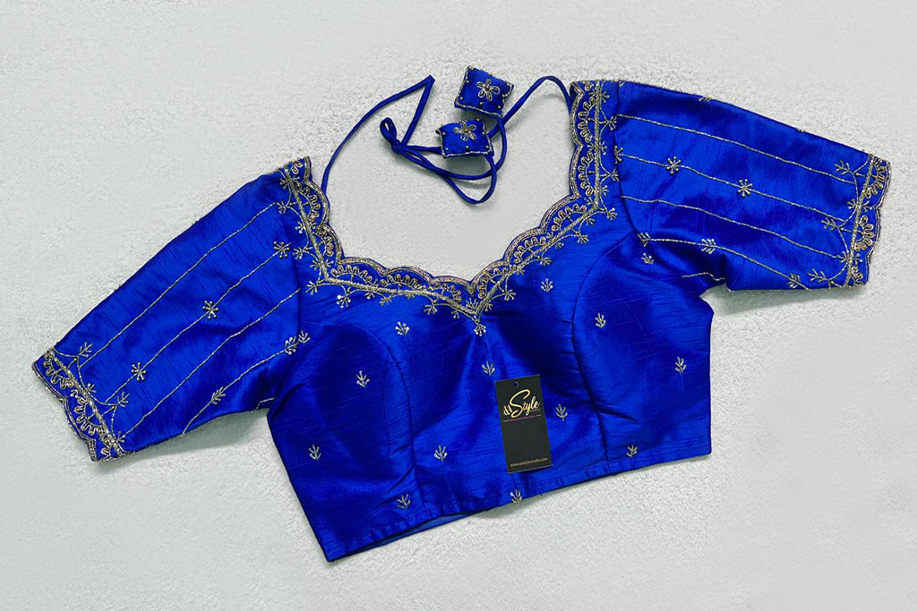 Royal Blue Color Hand Work Blouse